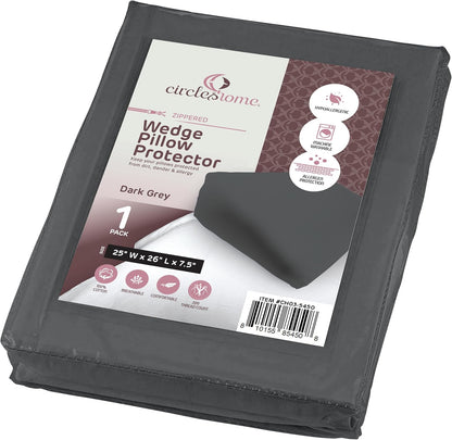 CirclesHome Pillow Protectors 4 Pack Standard Zippered - 100% Cotton Breathable Pillowcases - Protects Pillows from Dirt, Dust and Debri (Standard - Set of 4 - 20x26)