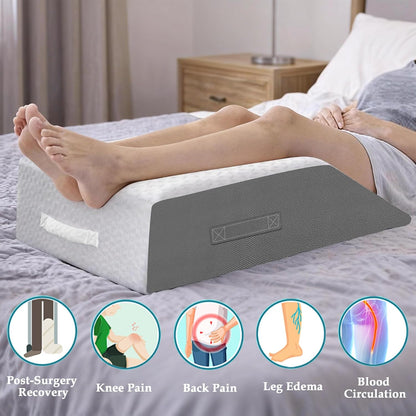 Wedge Pillow for Sleeping, 7.5" Memory Foam Bed Wedge Pillow