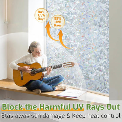 LUTE Blackout Window Film, Window Tint for Home Privacy, 17.5" x 78.7"