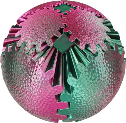 Gear Ball Fidget Toys Steampunk Gear Sphere Stress Relief for Kids Adults 3D Printed Unique Funny Birthday Gift for Christmas White Elephant Stocking Stuffer Easter (Ombre Purple, Dia. 2.5" )