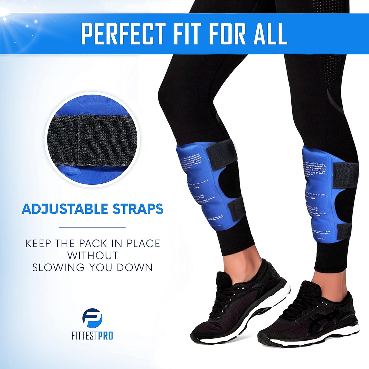 Fittest Pro Knee Ice Pack Wrap for Pain Relief, Reusable Hot and Cold Therapy Wrap for Swelling, Recovery, and Therapy for Arthritis, Meniscus Tear and ACL
