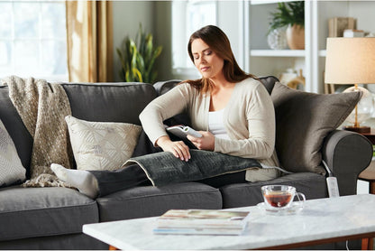 Sunbeam XL Back Neck and Shoulder Heat Therapy 12 x 24 with Auto Shut Off 6 Settings Machine-Washable Comfortable Microplush Fabric - Burgundy