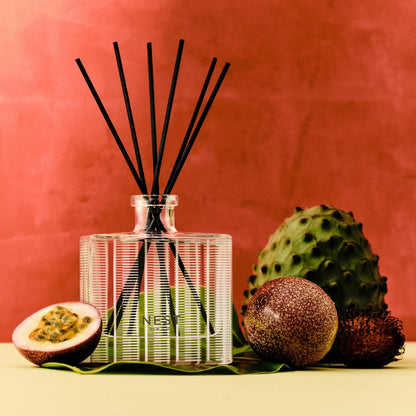 NEST New York Reed Diffuser, Bamboo - 5.9 fl oz - Fragrance for Up to 90 Days - Reusable, Refillable Glass Holder - Includes 8 All-Natural Reed Sticks - Flame Free