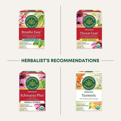 Traditional Medicinals Organic Echinacea Plus Elderberry, 96 Tea Bags