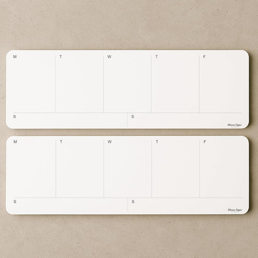 Weekly Planner Pad, Weekly To Do List Notepad, Tear Off Undated Weekly Planner Notepad, 2 Pack, 50 Sheet Each, 4,2" X 11,7", Premium Thick Paper with Cardboard Back Support, Weekly Desk Planner by CLEVER SIGNS