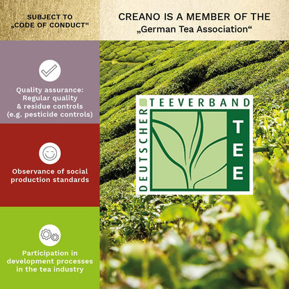 Creano Blooming Tea Gift Set with Glass Teapot 17oz (500ml) - Green Tea Fruity Flavoured Tea Flowers in 6 Varieties - Flowering Tea Gift for Easter