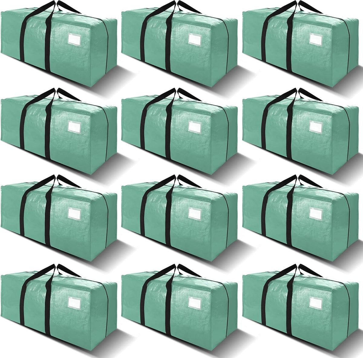 VELVETSURE Heavy Duty Extra Large Moving Bags W/Backpack Straps - Strong Handles & Zippers, Storage Totes For Space Saving, Fold Flat, Alternative to Box and Bin (Set of 6, Multicolor)