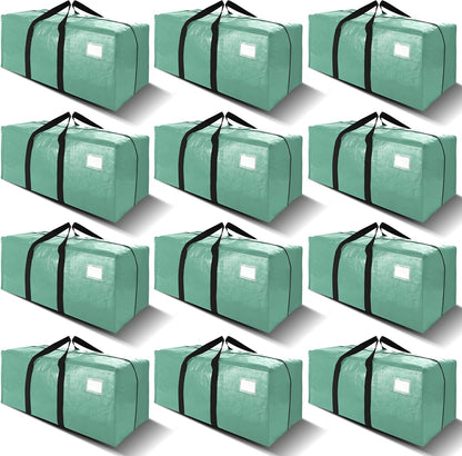 VELVETSURE Heavy Duty Extra Large Moving Bags W/Backpack Straps - Strong Handles & Zippers, Storage Totes For Space Saving, Fold Flat, Alternative to Box and Bin (Set of 6, Multicolor)