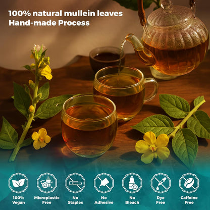 Lavitali, Mullein Leaves Tea | 60 tea bags, 100% Pure Herbal Tea | Caffeine-Free, No Sugar, Eco-Friendly Filter Bags | Daily Natural Botanical, Hot or Iced Herbal Infusion
