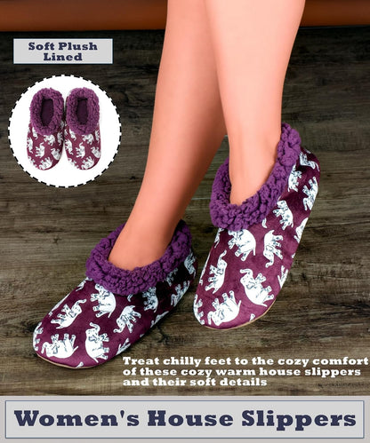 Cozylook Fuzzy Slippers for Women Indoor Soft Sole Slipper Socks with Non Slip Grippers Warm Fluffy