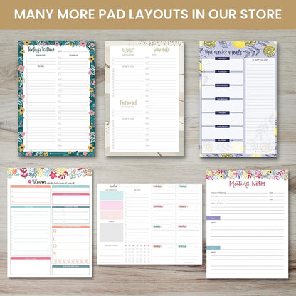 bloom daily planners Horizontal Weekly To Do List Notepad with 60 Undated Sheets - Weekly Desk Planner or Chore Pad with Priorities & Habit Tracker - 8.5” x 11” - Pastel