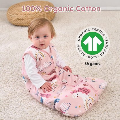 Yoofoss Baby Sleep Sack Baby Wearable Blanket 100% Cotton 2-Way Zipper Toddler Sleeping Sack