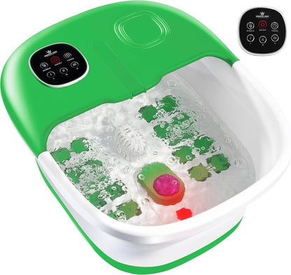 Medical king Foot Spa with Heat and Massage and Jets Includes A Remote Control A Pumice Stone Collapsible Massager with Bubbles and Vibration