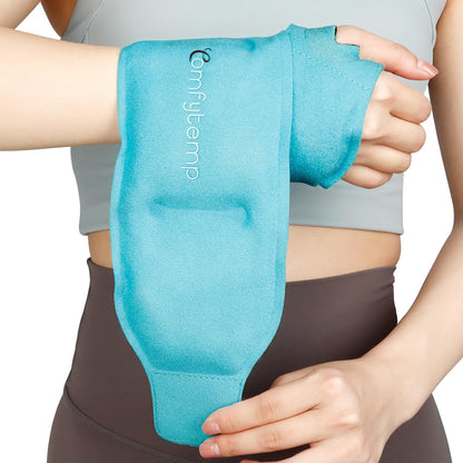 Comfytemp Wrist Ice Pack Wrap Carpal Tunnel Relief Wrist Brace, 2 Packs, FSA Eligible HSA, Gel Ice Packs for Injuries Reusable Wrap for Hand Pain, Hot Cold Compress Hand Brace, Men Women Recovery Item