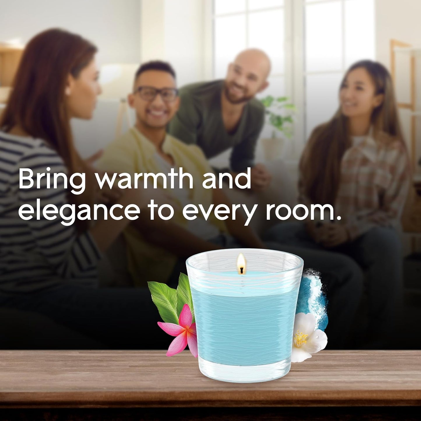 Glade 1-Wick Scented Candle Jar, Clean Linen, Air Freshener Infused with Essential Oils, 4.08 Oz, 2 Count