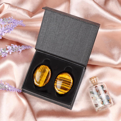 Artistone Moss Agate Crystal Chakra Thumb Worry Stone Teardrop Reiki Healing Stone Pocket Palm Stones for Anxiety Stress Relief Meditation Therapy Geometry Home Decor