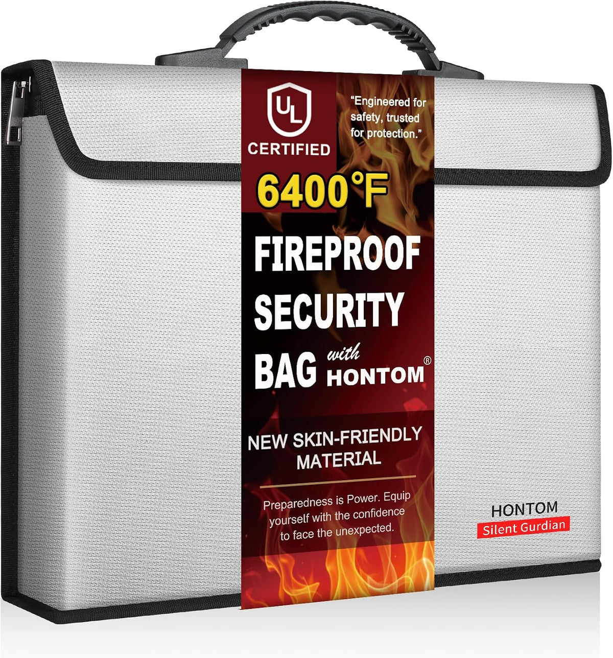 Hontom 6400℉ Fireproof Document Bag with 2 Pockets