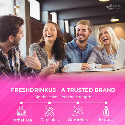 FreshDrinkUS, Premium Happy Belly Tea, 135 Count, Caffeine Free Infusion