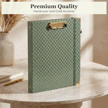 Aesthetic Clipboard Binder with Dividers - 3 Ring Organizer for Work