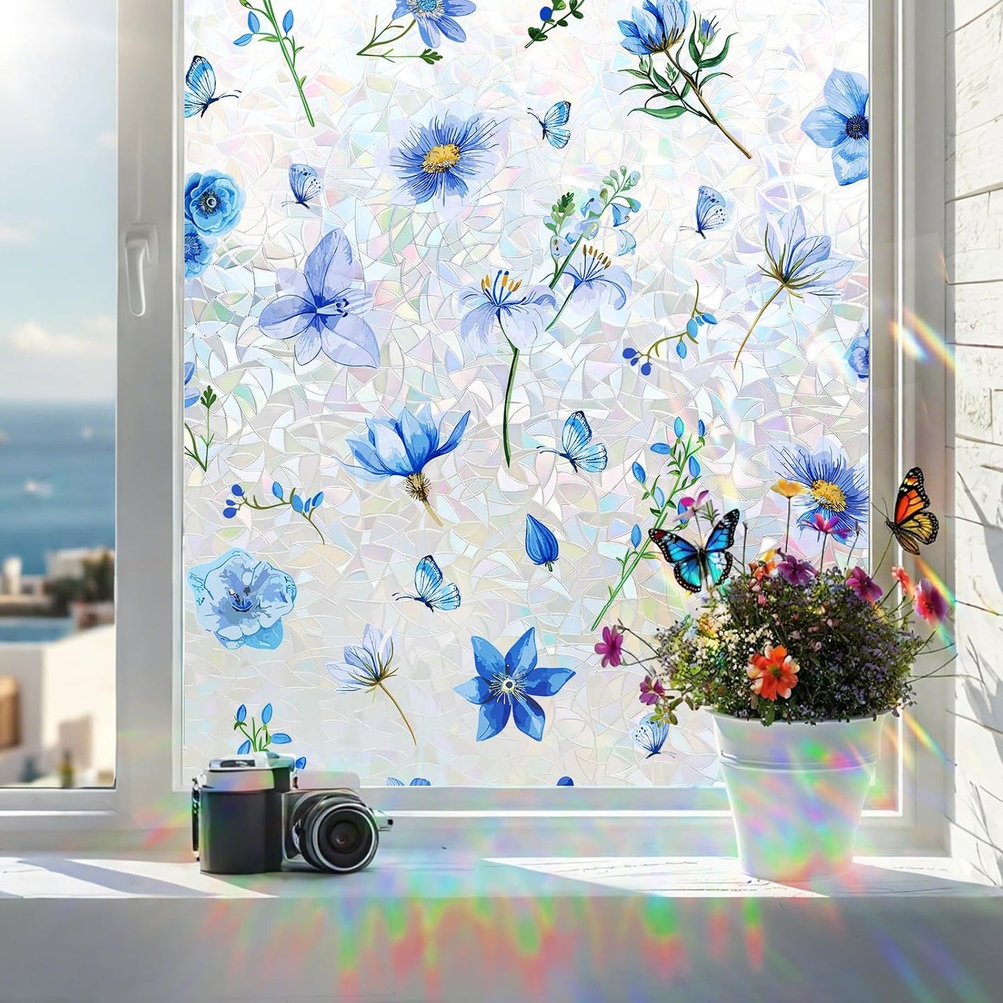 Coavas Blackout Window Privacy Film, Geometric Pattern, 11.8" x 78.7"