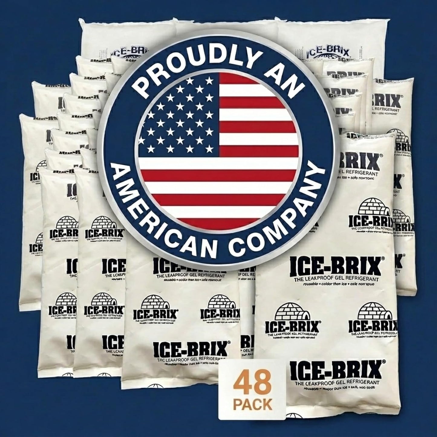 ICE-BRIX Reusable Gel Ice Packs for Shipping, 5 x 2.75 x 0.75 in, 3 oz White (96 Pack) - Compact Cold Packs for GLP-1 Medication Mailers, Lunch Boxes, Small Coolers, Frozen Food & Perishables