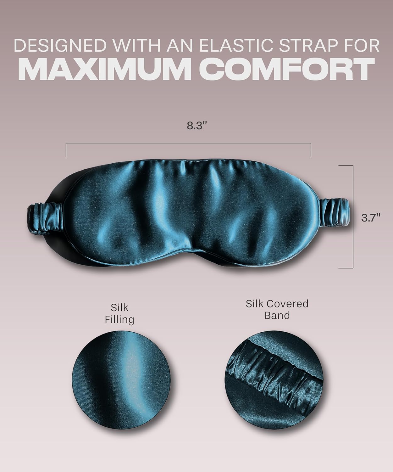 SUNDAYSILKS™ | Adjustable Silk Sleep Mask for Side Sleeper | Cloud-Like Comfort, Weighted for Deep Sleep | Soft Sleep Face Mask for Women & Men, Full Blackout, Cooling Silk Eye Mask for Sleeping