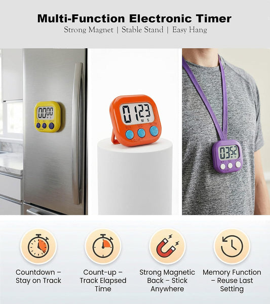 Digital Timer for Classroom Teachers Students, Magnetic Countdown Timer