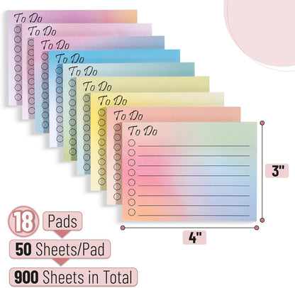 Mr. Pen- to Do List Sticky Notes, 3” x 5”, 9 Pads, 360 Sheets | Lined Checklist Sticky Pads with Smooth Writing, Easy Peel-Off, Thick Paper for Planning, Office, School & Daily Tasks