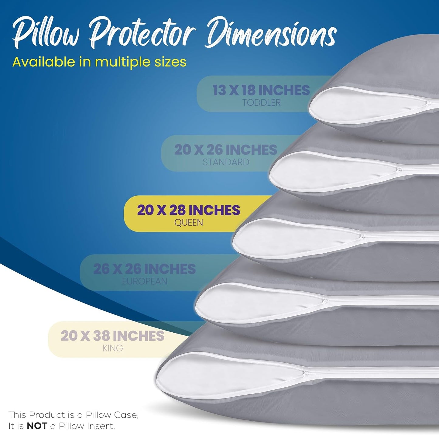 Utopia Bedding Premium 100% Waterproof Pillow Protectors with Zipper Standard Size (Set of 4), Bed Bug and Dust Mite Proof Zippered Pillow Covers, Pillow Encasement Cases, Gray