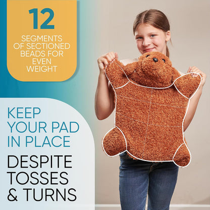 FRIENDLY CUDDLE Weighted Lap Blanket for Kids & Adults – Kids Weighted Blanket – ASD, Sensory Processing Weighted Stuffed Animals Dog Toy – Microwavable Weighted Lap Pad for Kids, 5 Lbs.