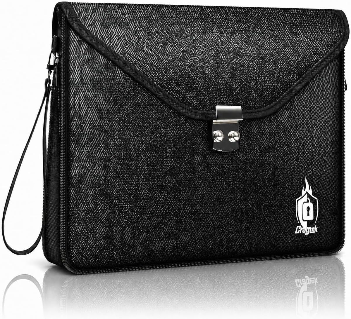 6400°F Fireproof Document Bag with Lock, UL94 VTM-1 Certified