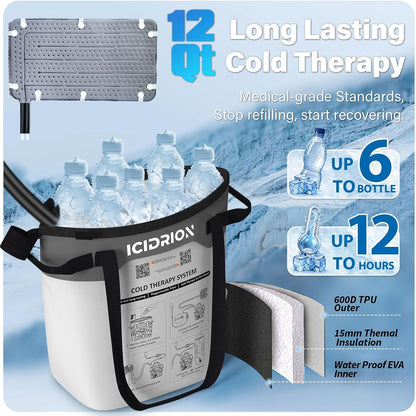 Cold Therapy Machine, Programmable Ice Machine for Shoulder After Surgery, Portable Shoulder Replacement Recovery System, Cryotherapy Pain Relief with Pad