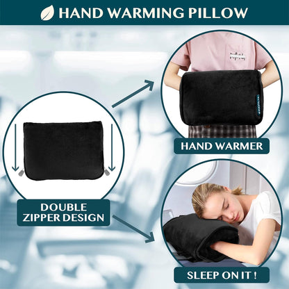 PAVILIA Travel Blanket Pillow, Soft Airplane Blanket 2-IN-1 Combo Set, Plane Blanket Compact Packable, Flight Essentials Car Pillow, Travelers Gifts Accessories Luggage Backpack Strap, 60x43 Teal Blue
