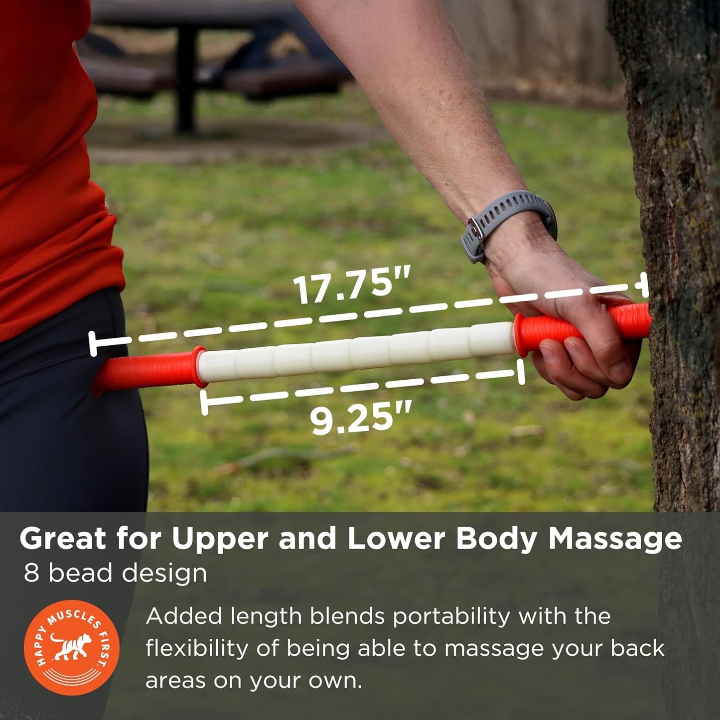Tiger Tail The Stick - Bendy 15” Flexible Muscle Roller Stick for Myofascial Release & Trigger Points - Bendable Deep Tissue Massager for Legs, Back, Shoulders - Relieve Soreness & Improve Recovery