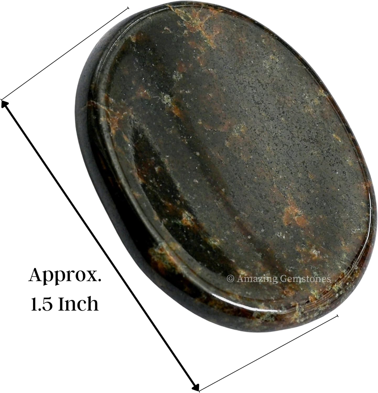 Amazing Gemstone Labradorite Thumb Worry Stone, Anxiety Stone, Healing Crystals - Piedra Crystal Fidget for Gift, Meditation, Calming, Relaxation, Stress Relief - Colors A