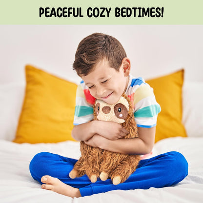 Bunny Microwavable & Weighted Stuffed Animals - 1.5 Lbs Unscented Heating Pad for Period Cramps Pain Relief and Anxiety, Cute Bunny Plush Toys Gifts for Women Girls Adults and Kids by Happy Fuel