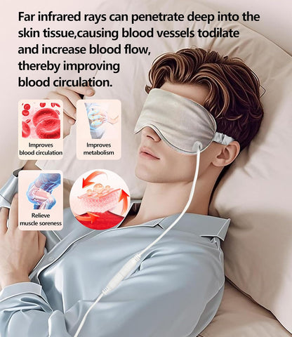 Silk-like Heated Eye Mask for Dry Eyes, MGD, Blepharitis, Stye, Grey