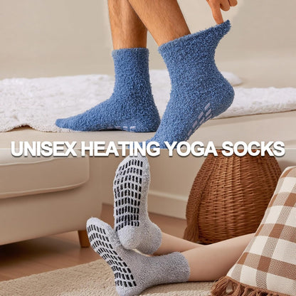 5 Pairs Fuzzy Socks with Grips for Women, Non Slip Cozy Fluffy Soft Socks, Winter Sleep Slipper Hospital