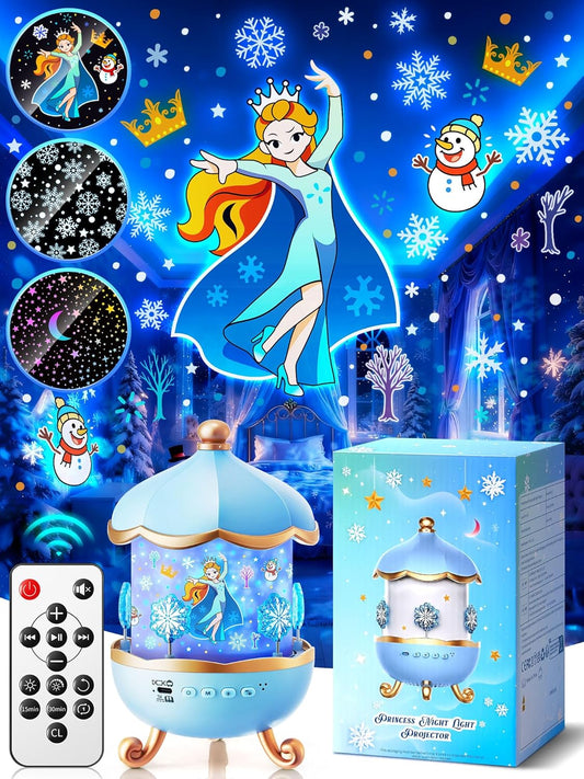 Carousel Night Light for Kids,15 Music+15 Films+315 Colors Star Projector for Kids Night Light Projector,360°+Remote+1200mah Unicorn Toys for Girls Room Decor,Autism Toys,Toddler Gifts for Girls Baby