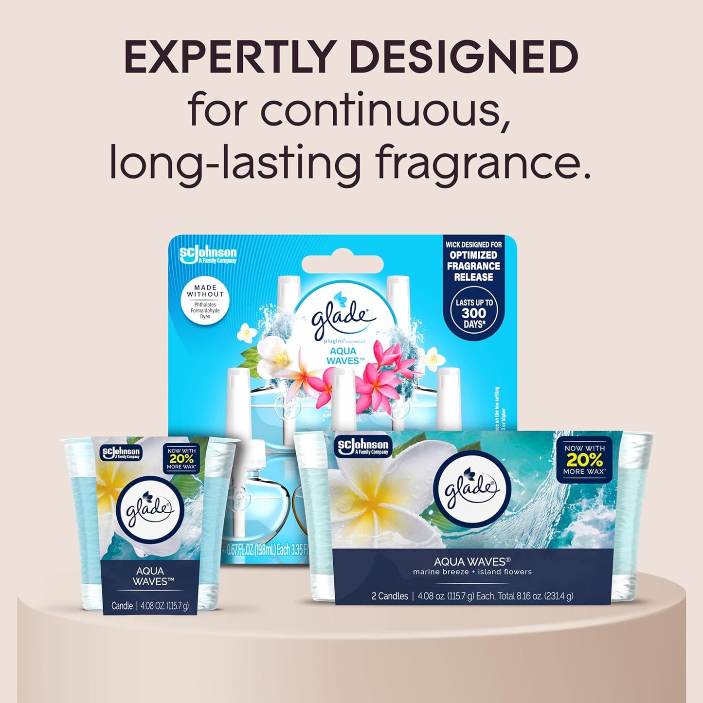 Glade 1-Wick Scented Candle Jar, Clean Linen, Air Freshener Infused with Essential Oils, 4.08 Oz, 2 Count