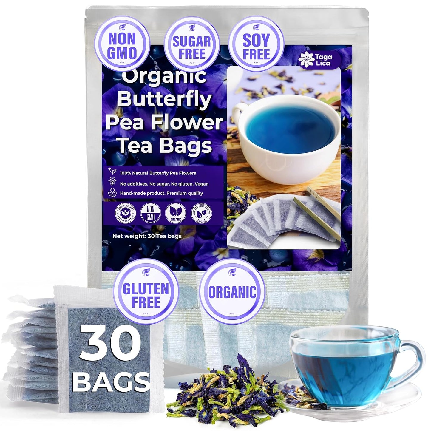 Tagalica, Premium 135 Dandelion Root Tea Bags, 100% Natural & Pure from Dandelion Root, Eco-Conscious Tea Bags, Herbal Tea. No Sugar, No Caffeine, No Gluten, Vegan