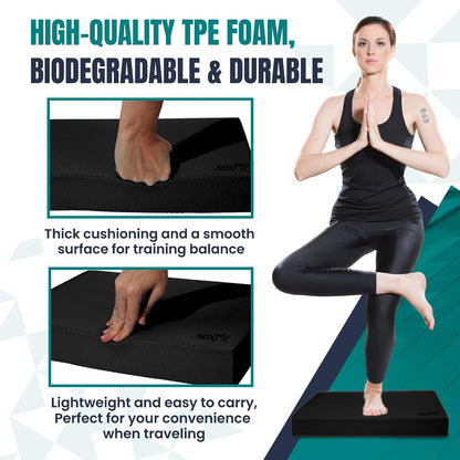 High-Density Balance Pad - Durable TPE Foam Balance Pad Physical Therapy, Foam Exercise Pad with Non-Slip Surface, Lightweight for Home & Gym Workouts, Core Strength & Balance Enhancement