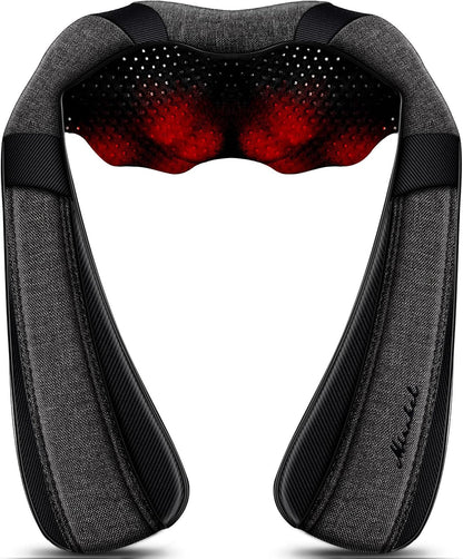 Shiatsu Neck Back and Shoulder Massager with Heat for Pain Relief Deep Tissue, Christmas Women Men Gifts for Mom Dad, Wife Husband, Him Her, Fathers Day, Mothers Day, Birthdays Gift (NOT Cordless)