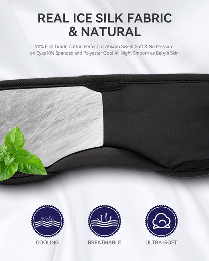 MUSICOZY Sleep Headphones Bluetooth 5.4 Headband Sleeping Eye Mask for Mom Women Men Wireless Music Earbuds Earphones for Side Sleepers Built-in HD Speakers Cool Gadgets Unique Gifts