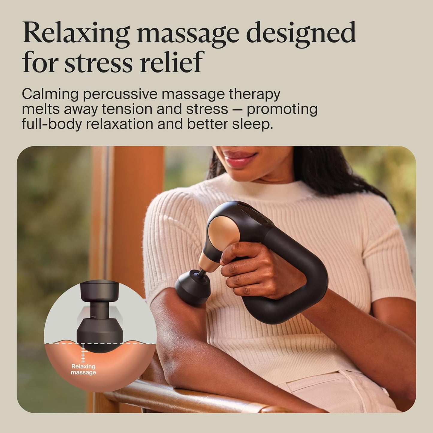 TheraGun Sense (1st Generation) by Therabody - Deep Tissue Massage Gun with Preloaded Routines for Stress Relief, Pain Relief & Muscle Soreness in Neck, Back, Leg, Knee, and Shoulder (Black)