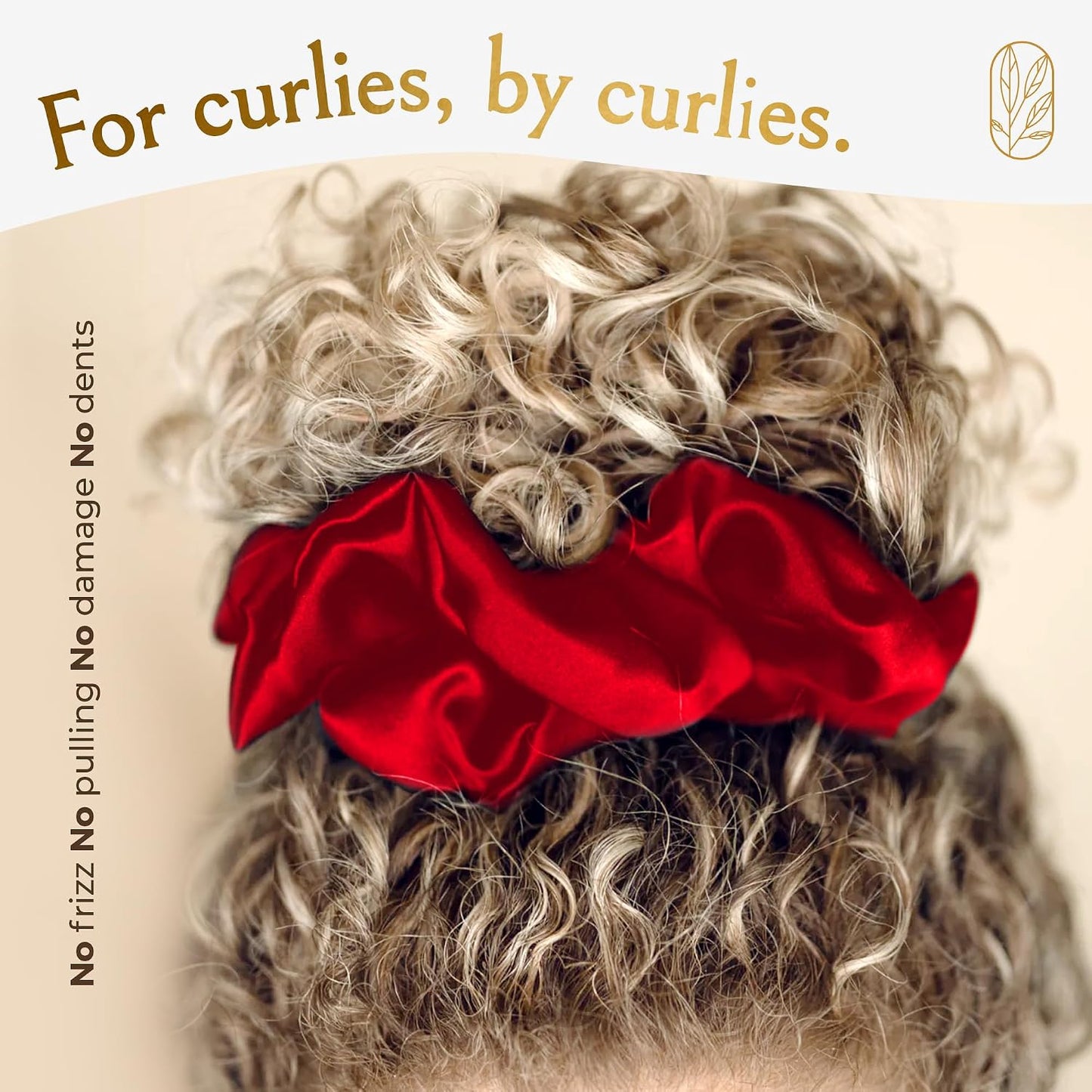 Silk Scrunchies for Women Ponytail Holders – Oversized Mulberry Silk Scrunchies – Extra Large No Damage Hair Ties for Curly, Thick, and Thin - Hair Accessories for Women – Black, XL By Curlfriend