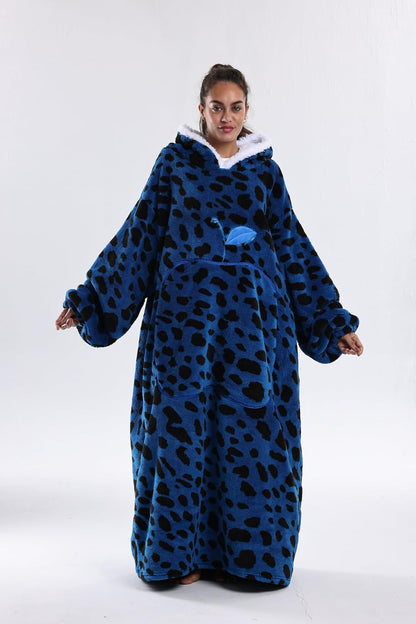 Capecage Blanket Hoodie, Long Hooded Blanket Sweatshirt as Birthday Gifts for Women Men, Long Wearable Blanket for Women Men.