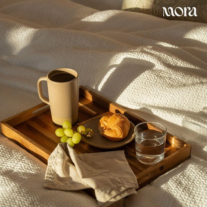 Mora Ceramics Large Tea Mug with Loose Leaf Infuser and Ceramic Lid, 18 oz, Portable, Microwave and Dishwasher Safe, Tall Coffee Cup - Rustic Matte Ceramic Glaze, Modern Herbal Tea Strainer, Olive