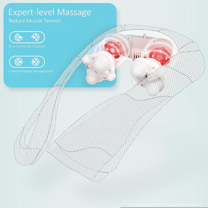 Neck Massager for Pain Relief Deep Tissue with Heat - Shiatsu Back and Shoulder Massage, Mothers Day Gifts for Mom Wife Women Her, Dad Men Him, Christmas, Fathers Day, Plug-in Use for Home Office Car