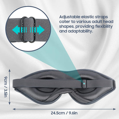Sleep Mask 100% Mulberry Silk, Misty Blue